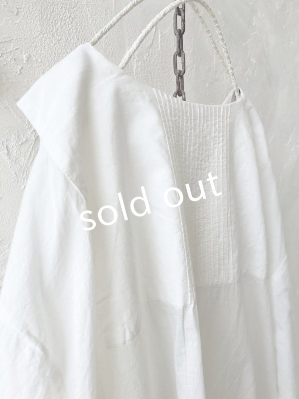 画像10: tegami/ニュアンスセーラー襟のブラウス・ライトグレー (10)