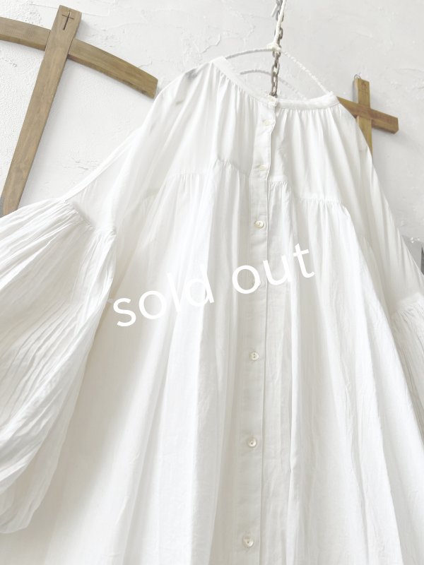 画像3: tegami/ピンタックバルーンのスモックワンピース・オフ (3)