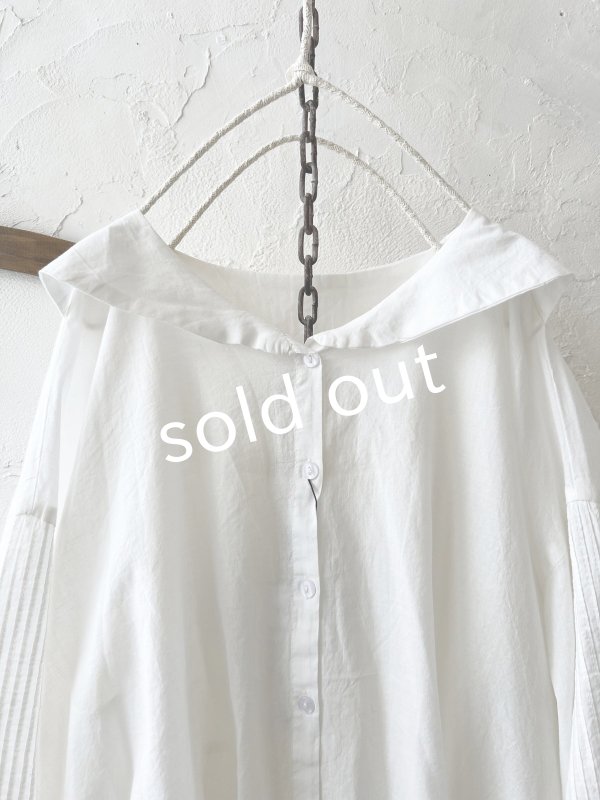 画像3: tegami/ニュアンスセーラー襟のブラウス・オフ (3)