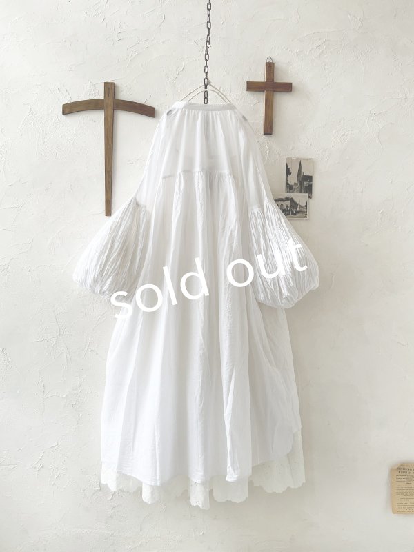 画像6: tegami/ピンタックバルーンのスモックワンピース・オフ (6)