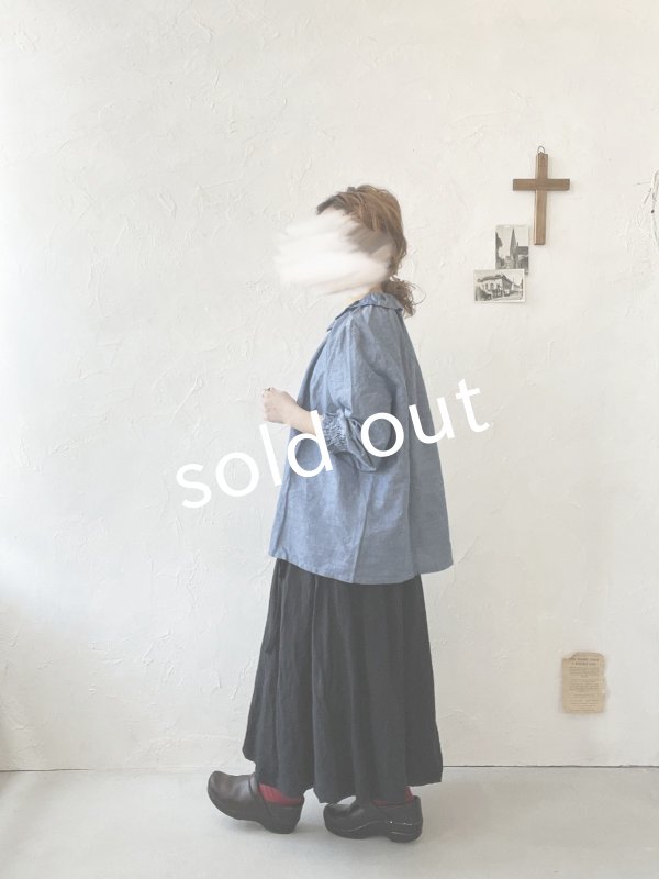 画像9: sloe/ダンガリーフリルブラウス・ブルー (9)