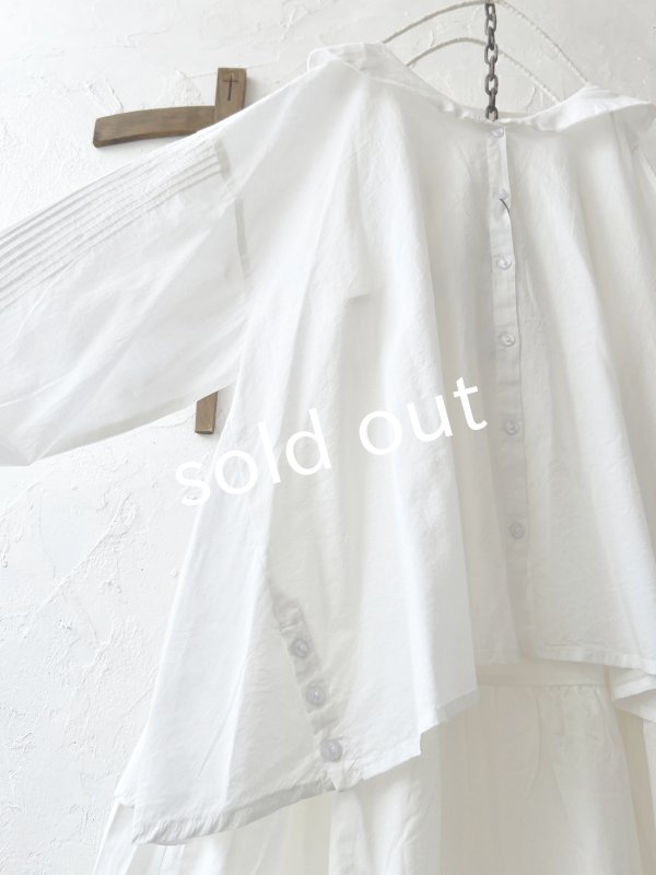 画像8: tegami/ニュアンスセーラー襟のブラウス・ライトグレー (8)