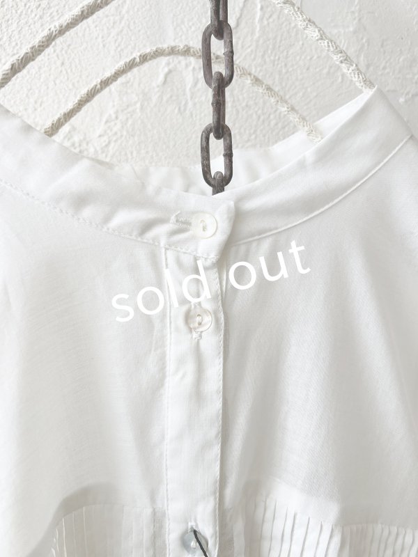 画像3: tegami/ドロップピンタックのカフスブラウス・オフ (3)