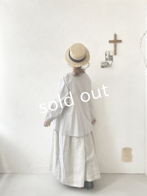 画像14: tegami/ニュアンスセーラー襟のブラウス・ライトグレー (14)