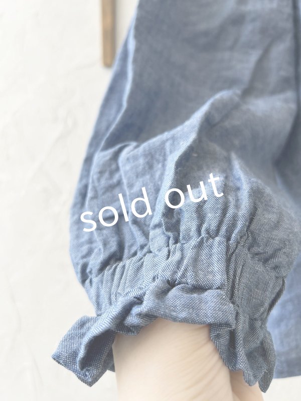 画像4: sloe/ダンガリーフリルブラウス・ブルー (4)