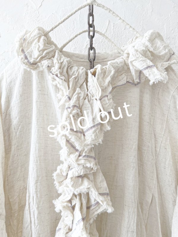 画像2: MARCHE' DE SOEUR／フローフリルパフ袖ブラウス・アイボリー (2)