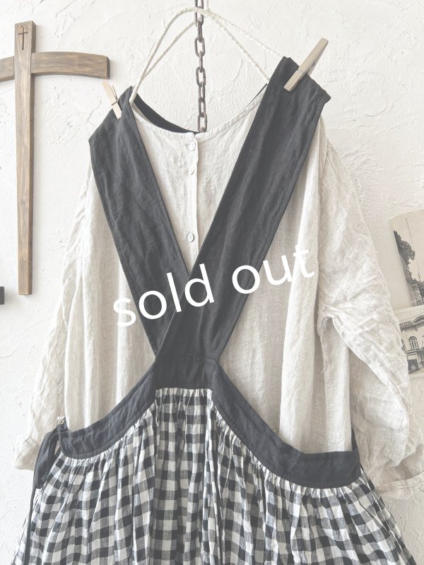 画像8: MARCHE' DE SOEUR／バッククロスワンピース・黒ギンガム (8)