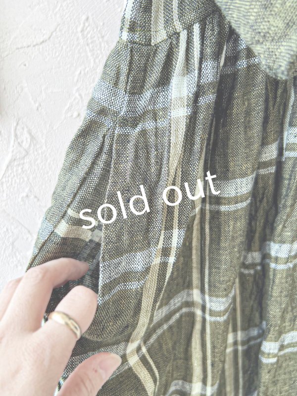 画像5: MARCHE' DE SOEUR／ギャザーワンピース・グリーンチェック (5)