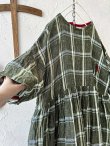 画像3: MARCHE' DE SOEUR／ギャザーワンピース・グリーンチェック (3)