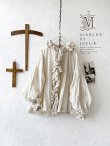 画像1: MARCHE' DE SOEUR／フローフリルパフ袖ブラウス・アイボリー (1)