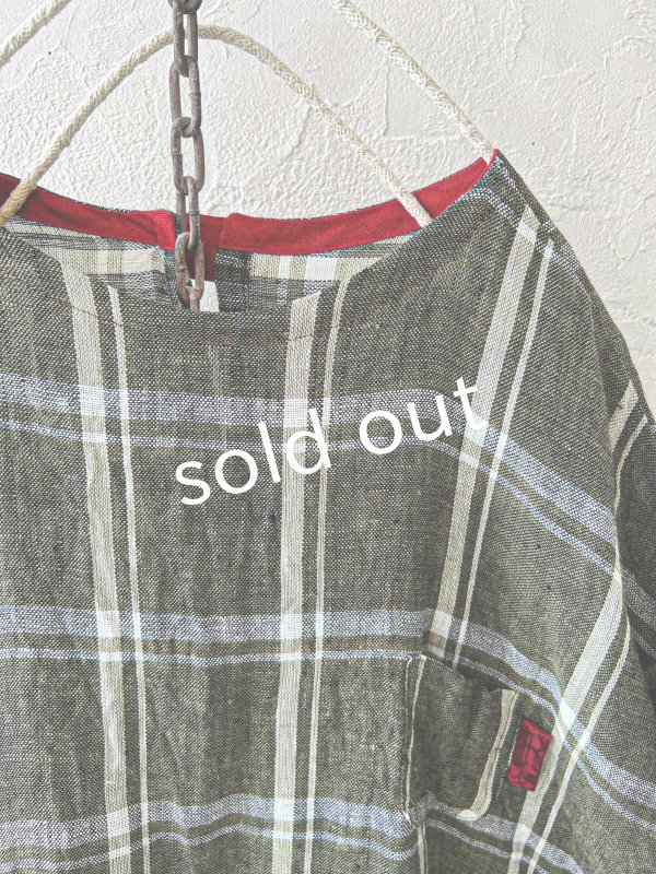 画像4: MARCHE' DE SOEUR／ギャザーワンピース・グリーンチェック (4)