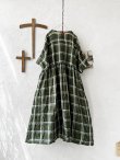画像7: MARCHE' DE SOEUR／ギャザーワンピース・グリーンチェック (7)