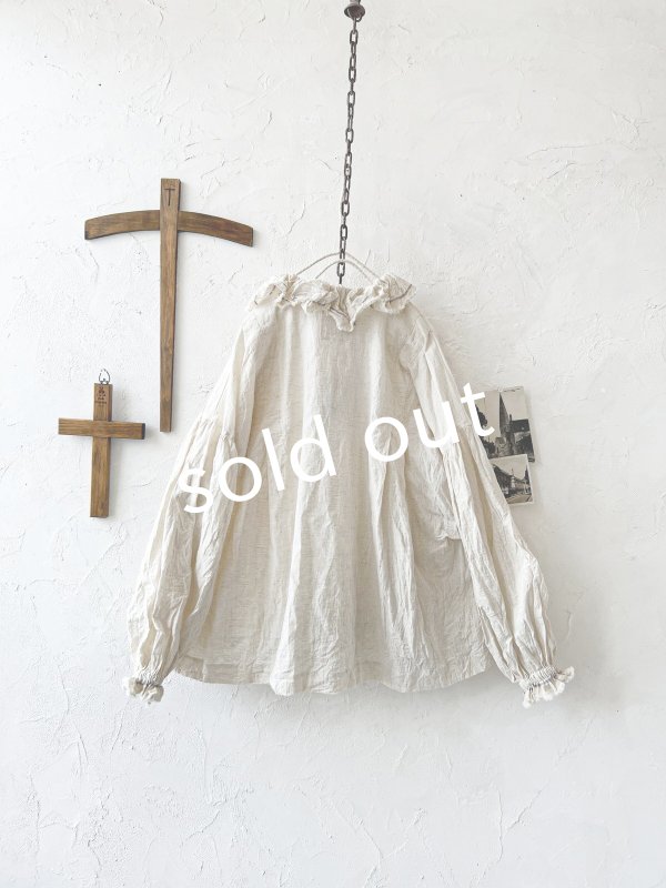 画像8: MARCHE' DE SOEUR／フローフリルパフ袖ブラウス・アイボリー (8)