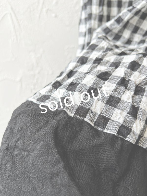 画像6: MARCHE' DE SOEUR／バッククロスワンピース・黒ギンガム (6)