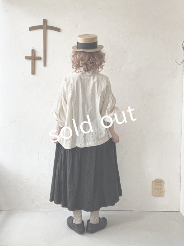 画像13: MARCHE' DE SOEUR／フローフリルパフ袖ブラウス・ブルー (13)