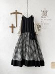 画像1: MARCHE' DE SOEUR／バッククロスワンピース・黒ギンガム (1)