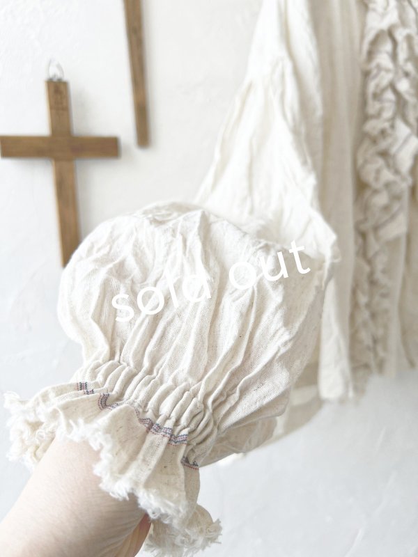 画像6: MARCHE' DE SOEUR／フローフリルパフ袖ブラウス・アイボリー (6)