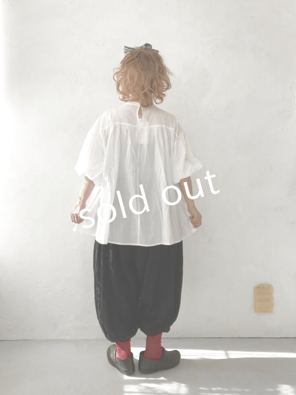 画像14: Dgy/ふんわり袖のジョーゼットブラウス・オフ (14)