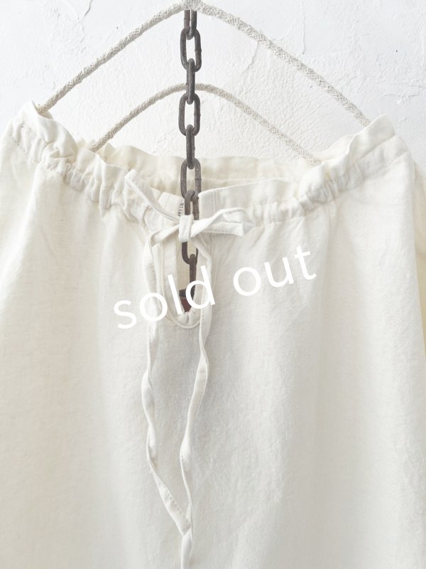 画像3: Bliss Bunch/ドロスト襟の５分袖ブラウス・アイボリー (3)