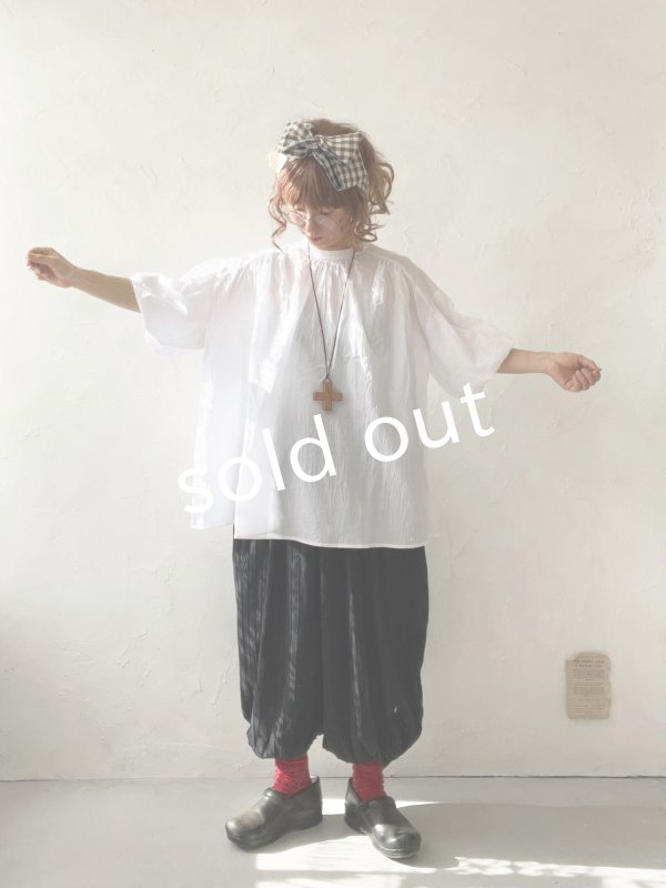 画像12: Dgy/ふんわり袖のジョーゼットブラウス・オフ (12)