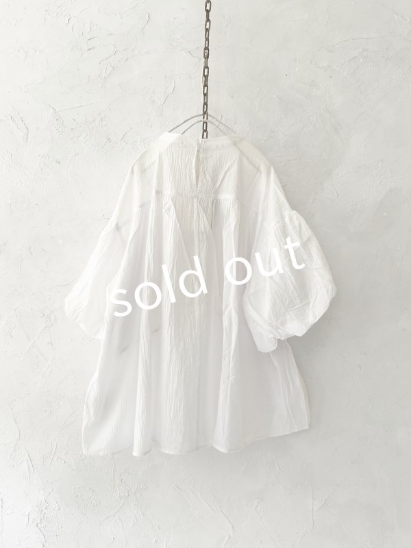 画像3: Dgy/ふんわり袖のジョーゼットブラウス・オフ (3)