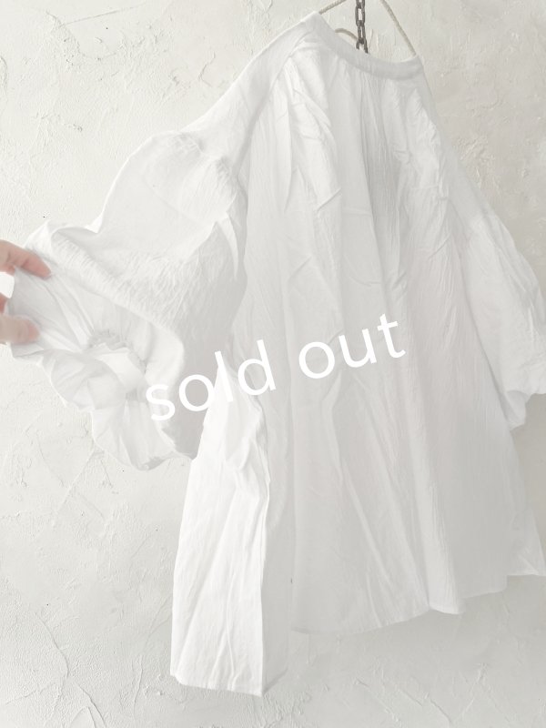 画像4: Dgy/ふんわり袖のジョーゼットブラウス・オフ (4)