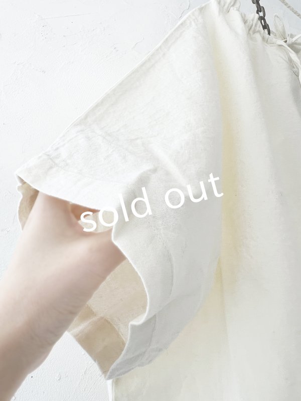 画像6: Bliss Bunch/ドロスト襟の５分袖ブラウス・アイボリー (6)