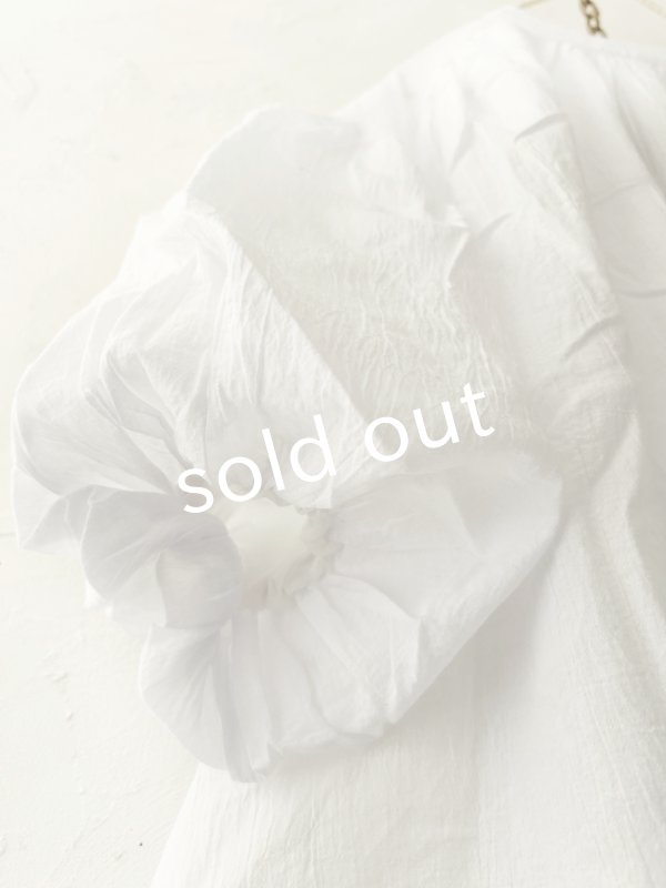 画像6: Dgy/ふんわり袖のジョーゼットブラウス・オフ (6)