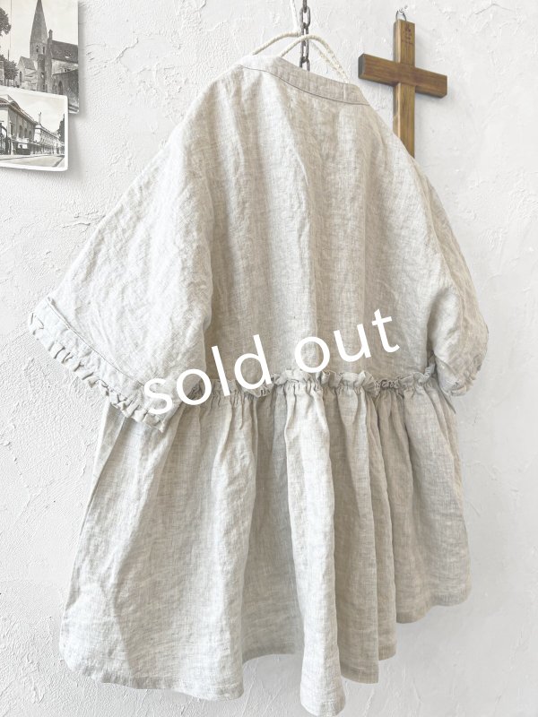 画像9: ubasoku/0932 かすみそう刺繍のギャザープルオーバー・ナチュラル (9)