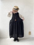 画像8: ubasoku/0941 サイドリボン２wayノースリーブワンピース・黒 (8)
