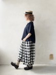 画像11: ubasoku/0977 ボリュームワイドパンツ・ブロックチェック (11)
