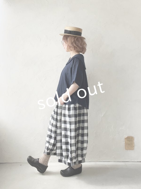 画像11: ubasoku/0977 ボリュームワイドパンツ・ブロックチェック (11)