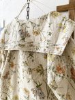 画像8: ubasoku/0923 セーラー衿のボタニカル半袖ブラウス・ブルー (8)