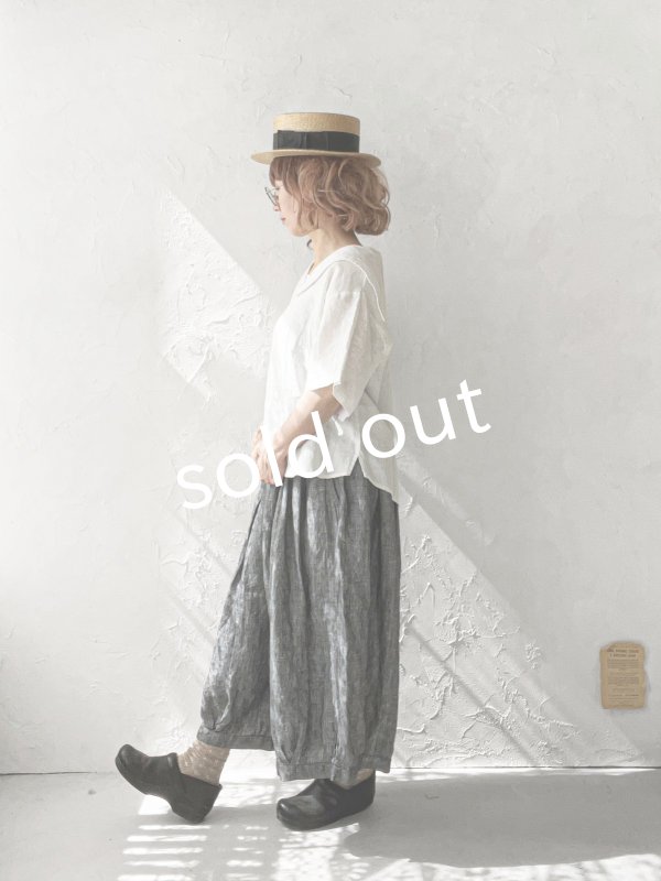 画像11: ubasoku/0924 セーラー衿の半袖ブラウス・オフ (11)