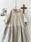画像2: ubasoku/0957 かすみそう刺繍の丸衿ワンピース・ナチュラル (2)