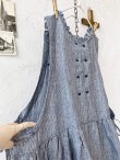 画像4: ubasoku/0939 サイドリボン２wayノースリーブワンピース・ネイビーストライプ (4)