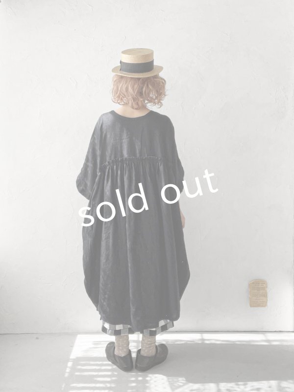 画像13: ubasoku/0947 ピンタック２wayコクーンワンピース・黒 (13)