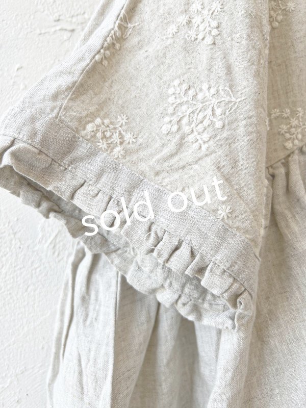 画像5: ubasoku/0932 かすみそう刺繍のギャザープルオーバー・ナチュラル (5)