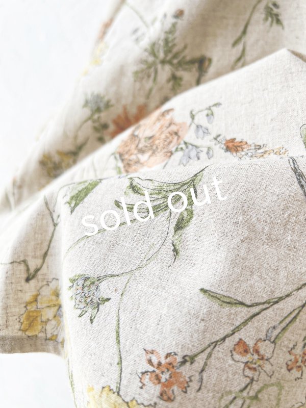 画像6: ubasoku/0923 セーラー衿のボタニカル半袖ブラウス・ベージュ (6)