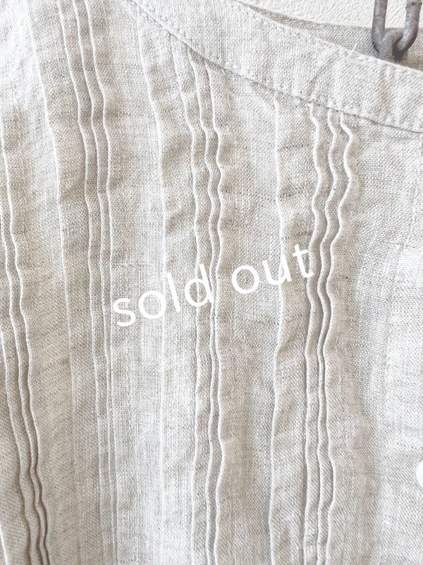 画像6: ubasoku/0922　ピンタック2wayコクーンブラウス・ナチュラル (6)