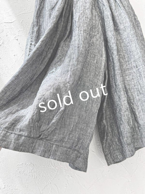 画像5: ubasoku/0976 ボリュームワイドパンツ・ブラックシャンブレー (5)