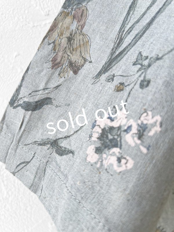 画像4: ubasoku/0923 セーラー衿のボタニカル半袖ブラウス・ブルー (4)