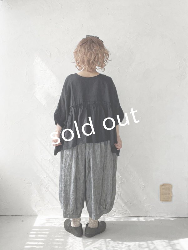 画像11: ubasoku/0922　ピンタック2wayコクーンブラウス・ナチュラル (11)