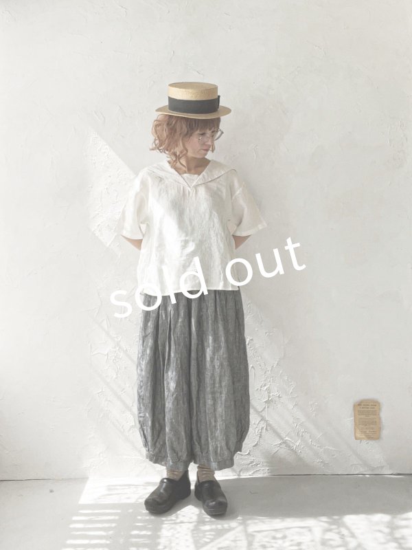 画像10: ubasoku/0924 セーラー衿の半袖ブラウス・オフ (10)