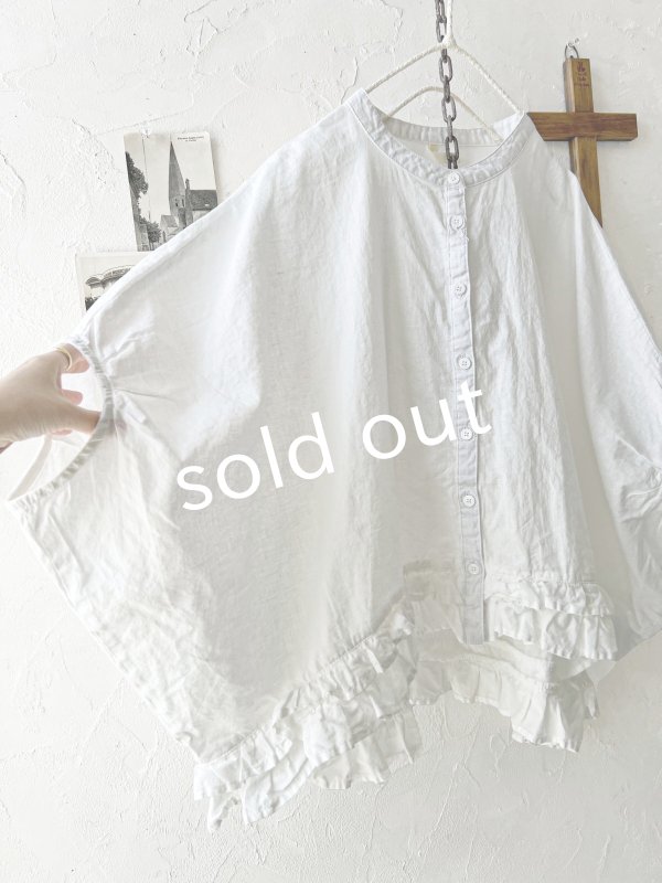 画像5: ubasoku/0928 裾フリルのドルマンブラウス・オフ (5)