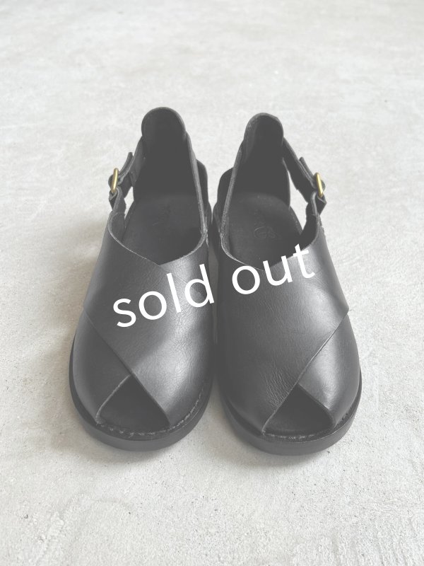 画像3: 【30%OFF SALE】Diu／本革ロリエサンダル・黒【Ｌ】 (3)