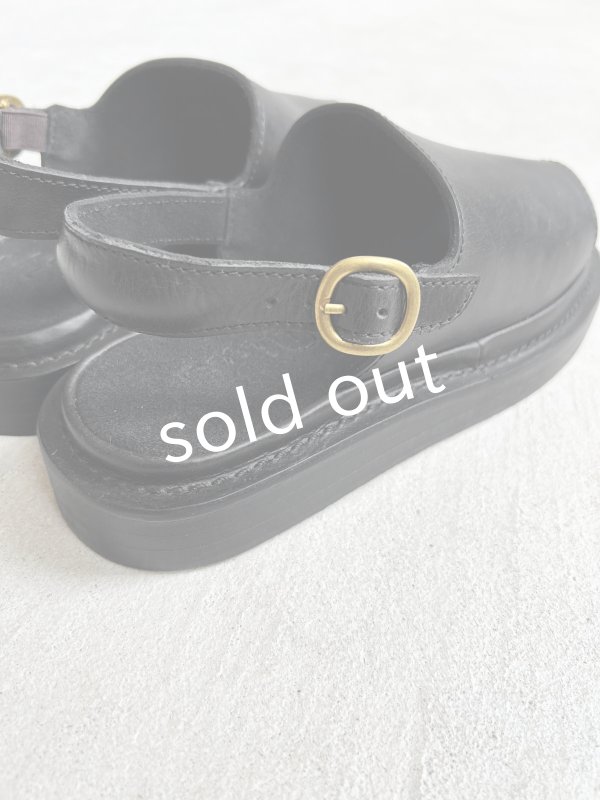 画像7: 【30%OFF SALE】Diu／本革メレーズサンダル・黒【Ｌ】 (7)