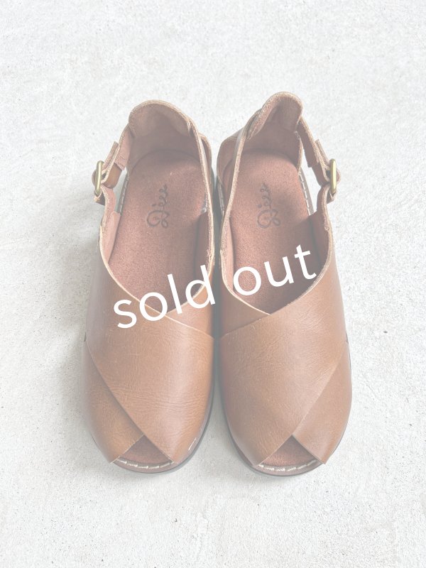 画像2: 【30%OFF SALE】Diu／本革ロリエサンダル・ブラウン【Ｌ】 (2)