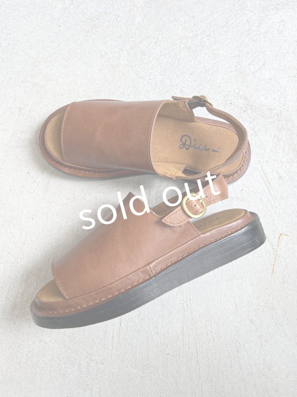 画像5: Diu／本革メレーズサンダル・ブラウン【Ｌ】 (5)