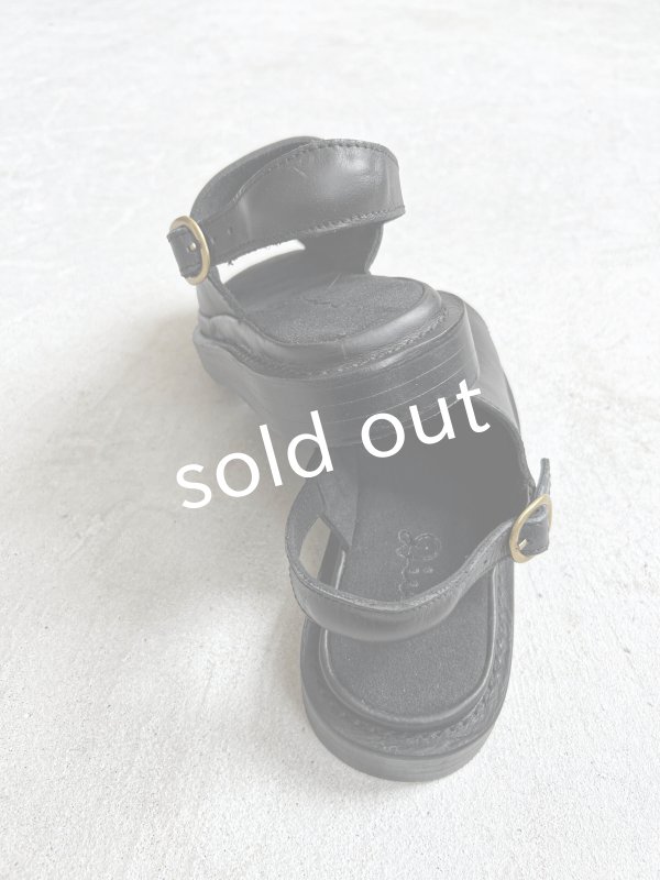 画像6: 【30%OFF SALE】Diu／本革メレーズサンダル・黒【Ｌ】 (6)